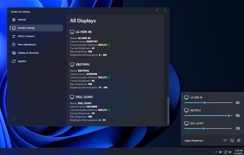Twinkle Tray – 免费开源的多显示器亮度调节工具