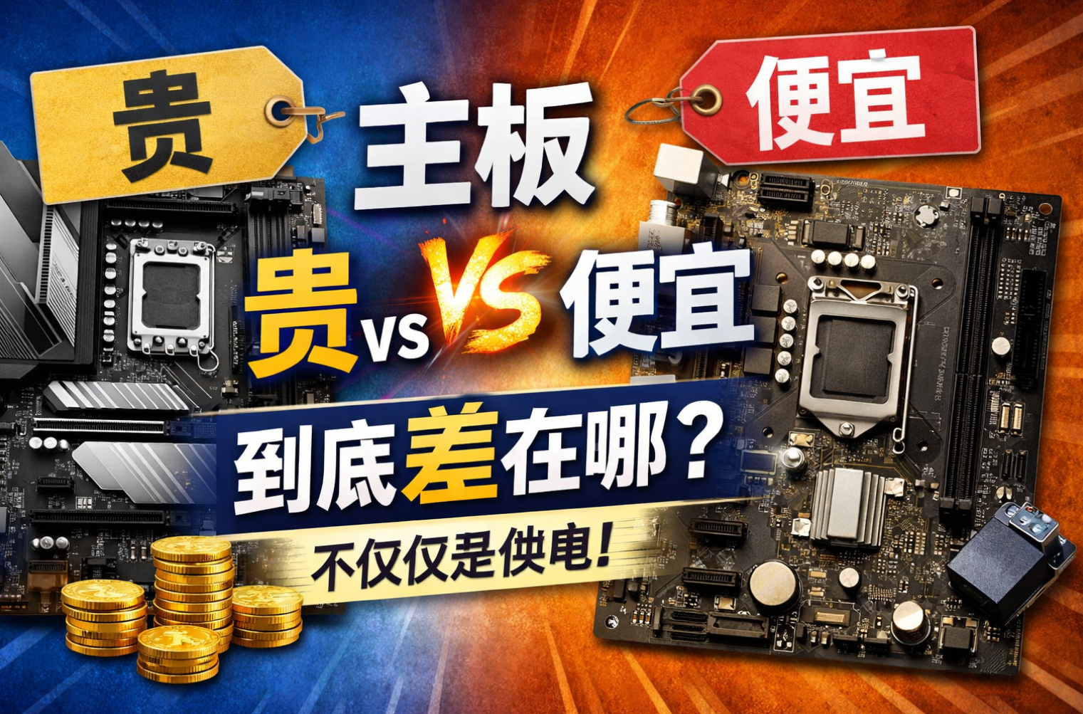 主板贵和便宜到底差在哪？真的不只是供电这么简单 封面