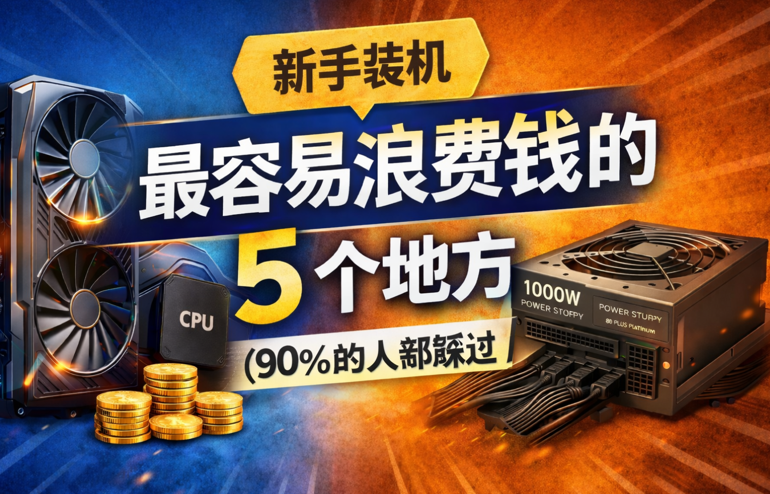 新手装机最容易浪费钱的 5 个地方（90%的人都踩过） 封面