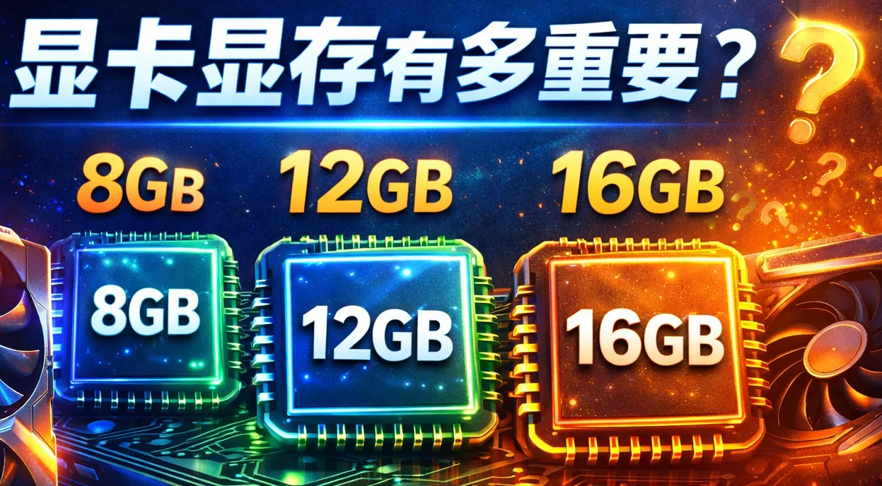 显卡显存有多重要？8GB、12GB、16GB全面对比（2026最新选购指南） 封面