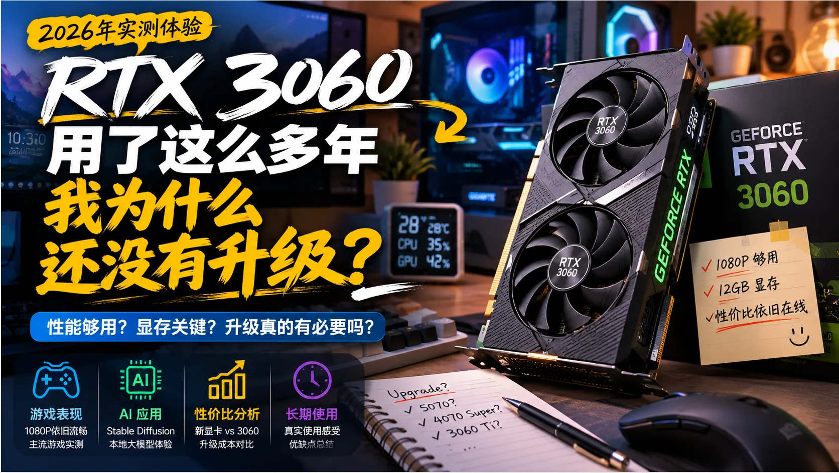 RTX 3060用了这么多年，我为什么还是没有升级显卡？ 封面